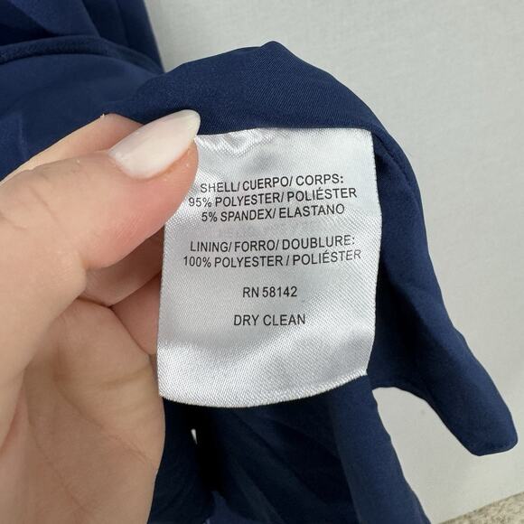 Gal Meets Glam Womens Dress 6 Blue Tyler Off The Shoulder Scuba Crepe Evening - Picture 14 of 14